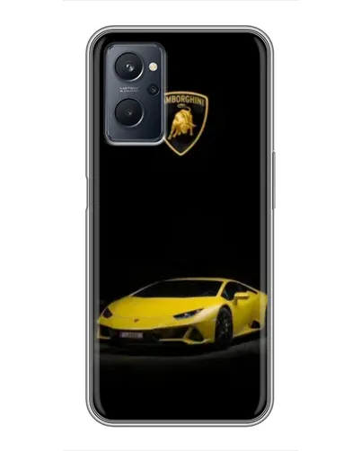 Чехол для Realme 9i с картинкой «Lamborghini желтый акцент»