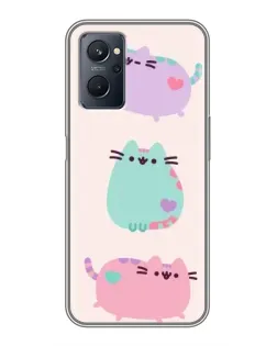 Чехол для Realme 9i с картинкой «Pusheen трио»