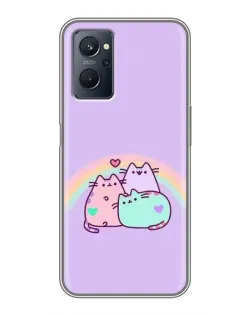 Чехол для Realme 9i с картинкой «Радужные Пушины»