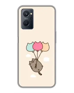 Чехол для Realme 9i с картинкой «Пушин на шариках»