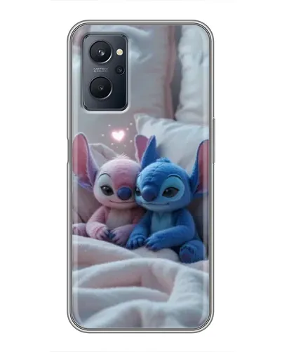 Чехол для Realme 9i с картинкой «Плюшевые Стич Ангел»