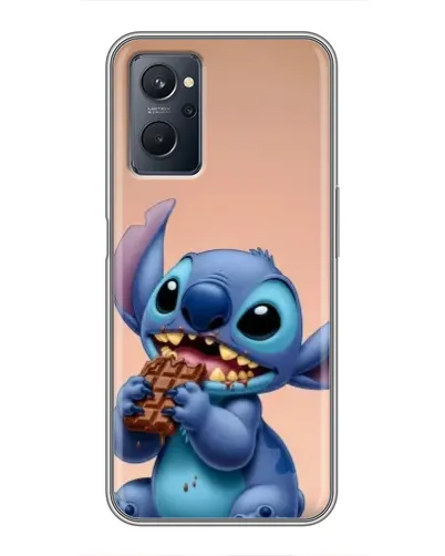 Чехол для Realme 9i с картинкой «Стич ест шоколад»