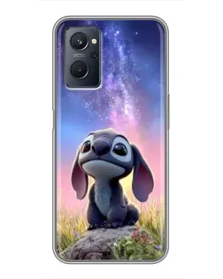 Чехол для Realme 9i с картинкой «Стич на рассвете» Чехол для Realme 9i с картинкой «Стич на рассвете»
