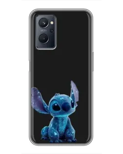 Чехол для Realme 9i с картинкой «Стич на черном» Чехол для Realme 9i с картинкой «Стич на черном»