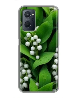 Чехол для Realme 9i с картинкой «Ландыши в зелени»