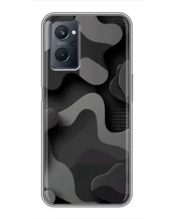 Чохол для Realme 9i з картинкою «Темний абстрактний камуфляж»