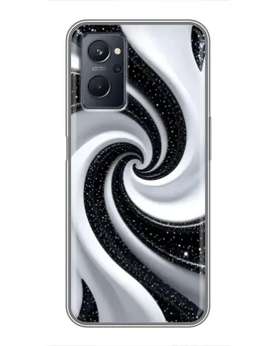 Чохол для Realme 9i з картинкою «Чорно-біла спіраль»