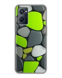 Чохол для Realme 9i з картинкою «Яскрава неонова галька»