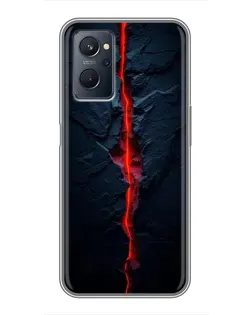 Чохол для Realme 9i з картинкою «Червона лавова тріщина»