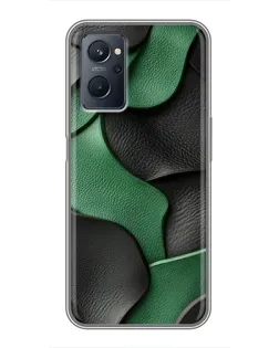 Чохол для Realme 9i з картинкою «Зелені шкіряні хвилі»