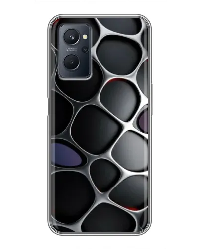Чохол для Realme 9i з картинкою «Об'ємна темна решітка»