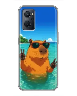 Чохол для Realme 9i з картинкою «Морська капібара»