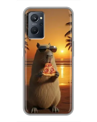 Чохол для Realme 9i з картинкою «Капібара з піцою» Чохол для Realme 9i з картинкою «Капібара з піцою»