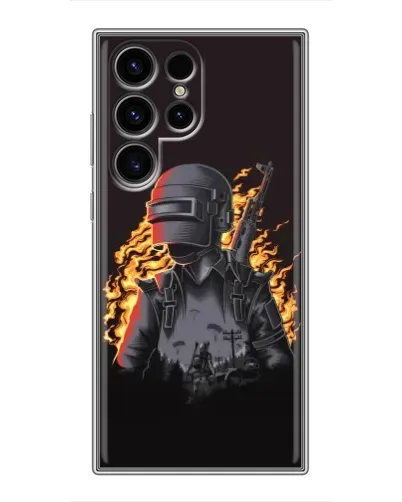Чохол для Realme C100 з картинкою «PUBG — вогняний силует» Чохол для Realme C100 з картинкою «PUBG — вогняний силует»