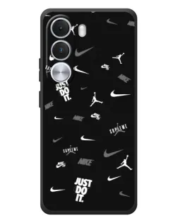 Чехол для Realme C100i с картинкой «Nike Black Pattern»