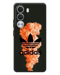 Чехол для Realme C100i с картинкой «Оранжевый дым Adidas»