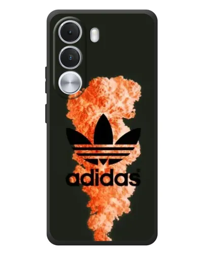 Чехол для Realme C100i с картинкой «Оранжевый дым Adidas»