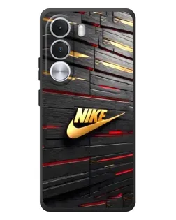 Чохол для Realme C100i з картинкою «Золотий Nike на металі»