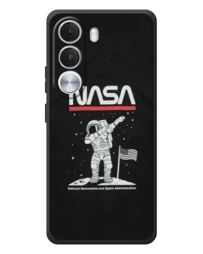 Чохол для Realme C100i з картинкою «NASA — крокуємо по Місяцю»