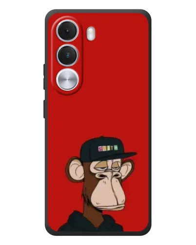Чехол для Realme C100i с картинкой «Bored Ape — красный фон» Чехол для Realme C100i с картинкой «Bored Ape — красный фон»