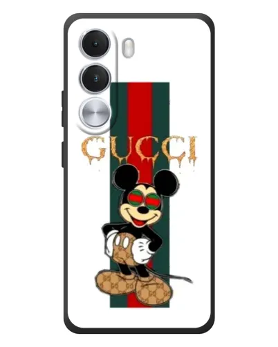 Чохол для Realme C100i з картинкою «Міккі Маус Gucci — смуги»