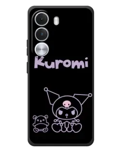 Чохол для Realme C100i з картинкою «Kuromi — чорний мінімалізм»