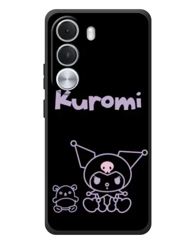 Чохол для Realme C100i з картинкою «Kuromi — чорний мінімалізм»