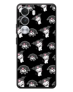 Чохол для Realme C100i з картинкою «Чорний паттерн Kuromi»