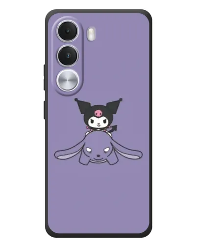 Чохол для Realme C100i з картинкою «Kuromi на ліловому фоні»