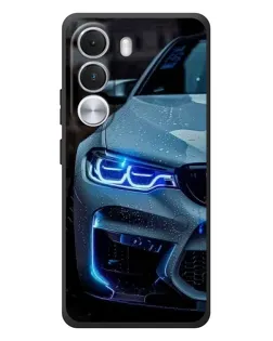 Чохол для Realme C100i з картинкою «Погляд BMW з синіми фарами»