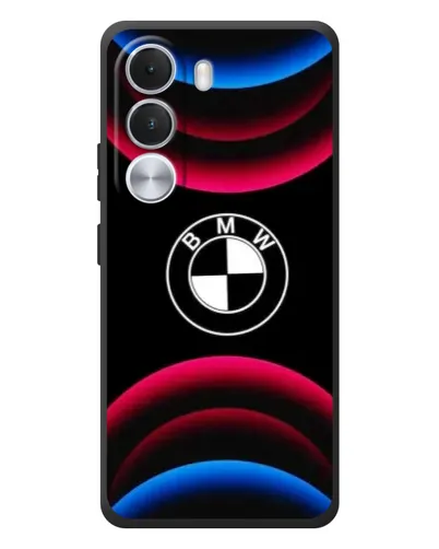 Чохол для Realme C100i з картинкою «Логотип BMW та неонові дуги»
