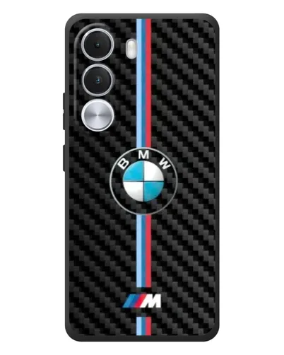 Чохол для Realme C100i з картинкою «Емблема BMW та карбон»