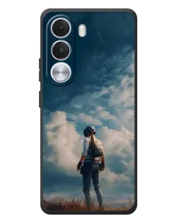 Чохол для Realme C100i з картинкою «Герой PUBG на скелі»