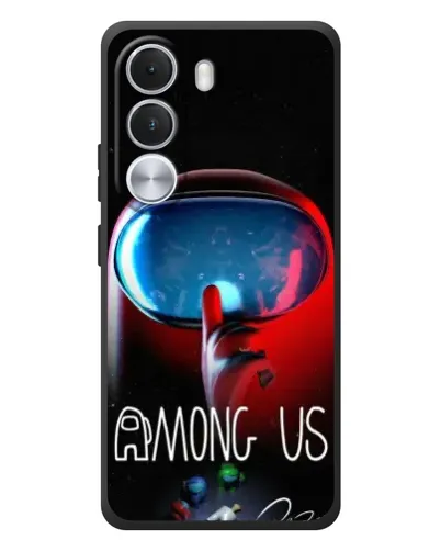 Чохол для Realme C100i з картинкою «Червоний імпостер — макро»