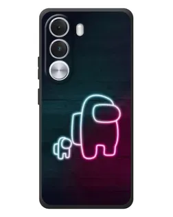 Чохол для Realme C100i з картинкою «Among Us неон-арт»