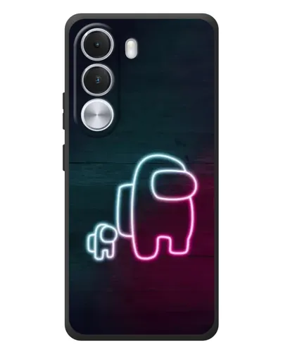 Чохол для Realme C100i з картинкою «Among Us неон-арт»