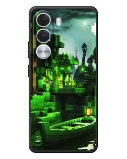 Чохол для Realme C100i з картинкою «Minecraft лісовий пейзаж»