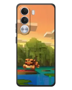 Чохол для Realme C100i з картинкою «Майнкрафт захід сонця»