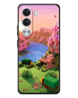 Чохол для Realme C100i з картинкою «Рожеве дерево Minecraft»