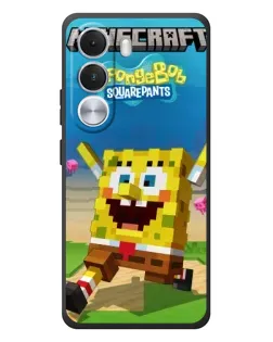 Чохол для Realme C100i з картинкою «Губка Боб Minecraft»