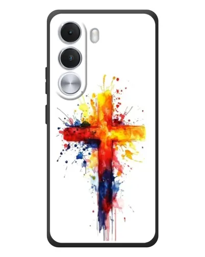 Чехол для Realme C100i с картинкой «Акварельный крест»