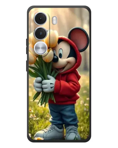 Чехол для Realme C100i с картинкой «Микки с тюльпанами» Чехол для Realme C100i с картинкой «Микки с тюльпанами»