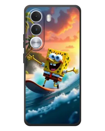Чохол для Realme C100i з картинкою «Губка Боб серфінгіст»