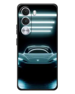 Чохол для Realme C100i з картинкою «Tesla в неоні»