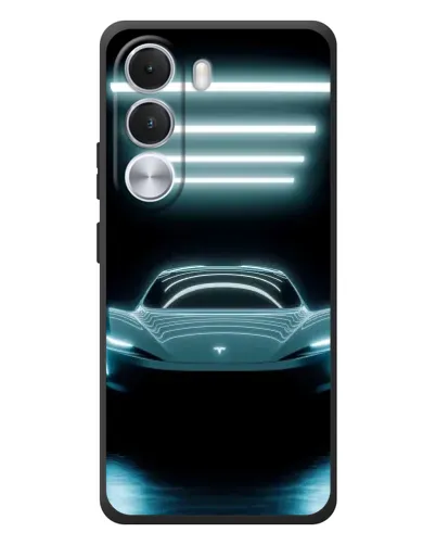 Чохол для Realme C100i з картинкою «Tesla в неоні» Чохол для Realme C100i з картинкою «Tesla в неоні»