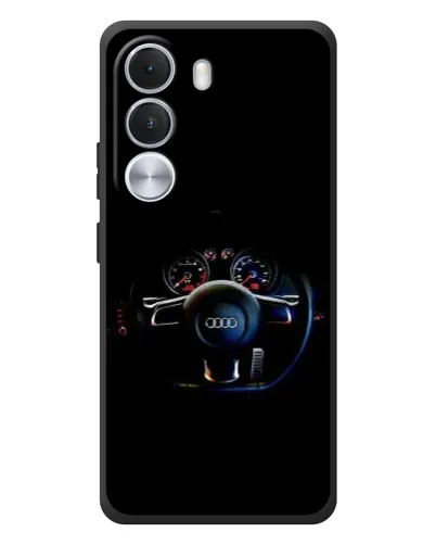Чехол для Realme C100i с картинкой «Салон Audi — руль»