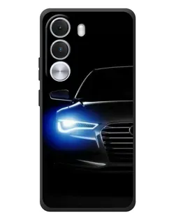 Чехол для Realme C100i с картинкой «Неоновый взгляд Audi»