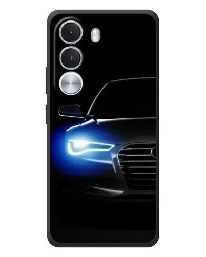 Чехол для Realme C100i с картинкой «Неоновый взгляд Audi»
