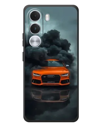 Чехол для Realme C100i с картинкой «Audi в облаках дыма»