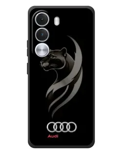 Чехол для Realme C100i с картинкой «Графика — пантера и Audi»